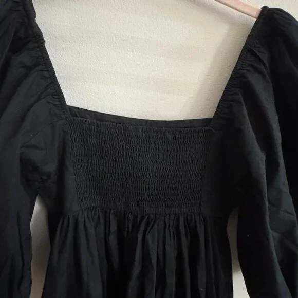 Abercrombie Black Puff Sleeve Dress - Picture 5 of 8